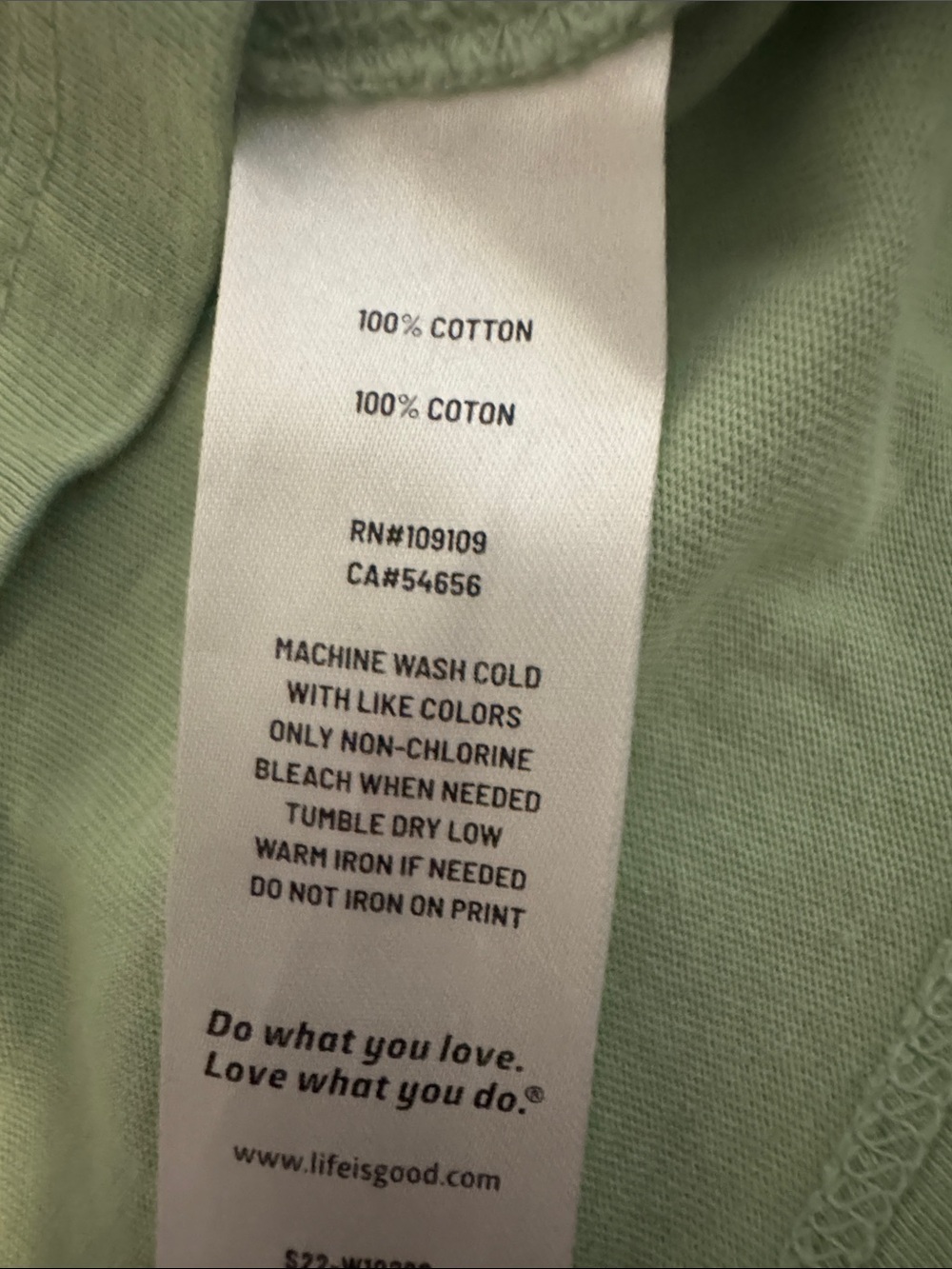 Life Is Good Long Sleeve Tee in Sage Green with Daisy - Picture 7 of 7
